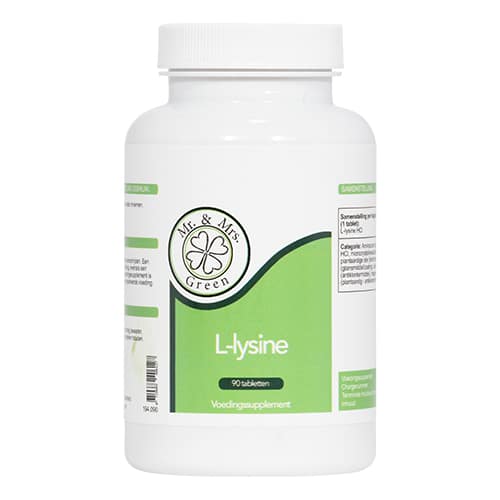 L-Lysine supplement van Mr. and Mrs. Green – essentieel aminozuur ter ondersteuning van het immuunsysteem, spierherstel en gezonde huid