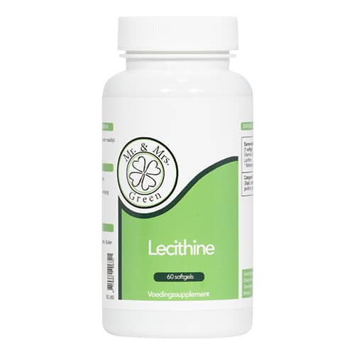 Lecithine supplement van Mr. and Mrs. Green – ondersteunt vetstofwisseling, hersenfunctie en een gezonde huid – plantaardige fosfolipiden in capsulevorm