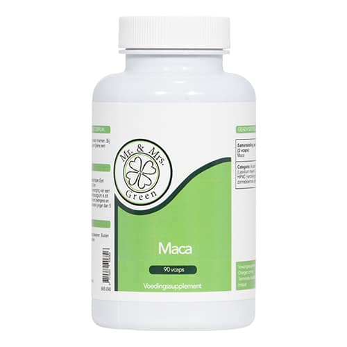 Maca supplement van Mr. and Mrs. Green – ondersteunt energie, libido en hormonale balans – natuurlijke vitaliteitsbooster uit de Andeswortel