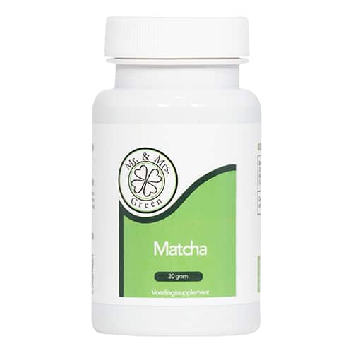 Matcha poeder van Mr. and Mrs. Green – rijke bron van antioxidanten en natuurlijke energie – ideaal voor focus, vetverbranding en een gezonde levensstijl