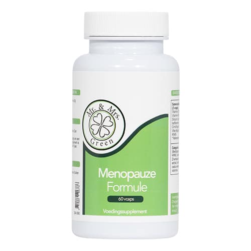 Menopauze Formule van Mr. and Mrs. Green – met salie, rode klaver en vitamine B6 ter ondersteuning van hormoonbalans, opvliegers en stemmingswisselingen