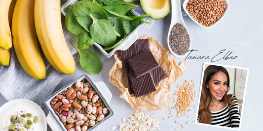 Noten, zaden, banaan. spinazie, chocolade, chiazaad, quinoa, Tamara Elbaz