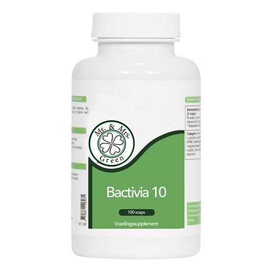 Bactivia 10 van Mr. and Mrs. Green – probiotica met 10 wetenschappelijk onderzochte bacteriestammen voor een gezonde darmflora en spijsvertering