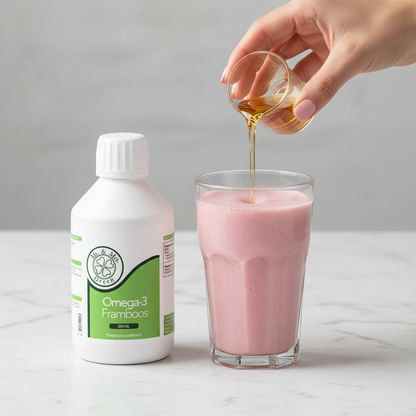 Omega 3 Vloeibaar, smaak Framboos