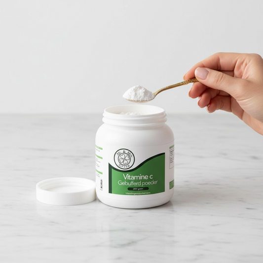 Vitamine C gebufferd in poedervorm