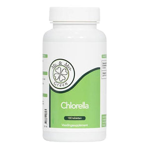 Chlorella supplement van Mr. and Mrs. Green – groene alg rijk aan chlorofyl, ondersteunt detox, immuunsysteem en natuurlijke energie
