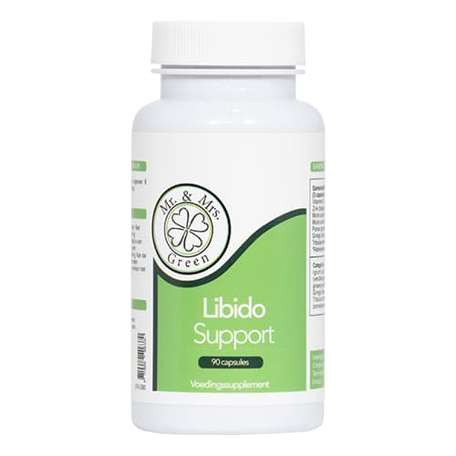 Libido Support supplement van Mr. and Mrs. Green – met maca, ginseng en zink ter ondersteuning van libido, energie en hormonale balans bij mannen en vrouwen